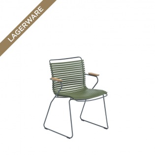 Houe CLICK Armlehnstuhl, Lamellen Olive Green