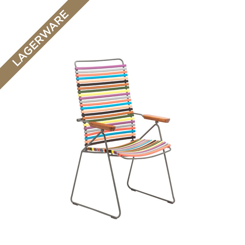 Houe CLICK Hochlehner mit verstellbarer Rückenlehne, Mulit Red Yellow