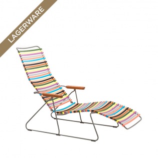 Houe CLICK Sonnenliege mit verstellbarer Rückenlehne, Multi Red/Yellow