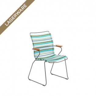 Houe CLICK Armlehnstuhl mit hoher Rückenlehne, Multi Green/Blue
