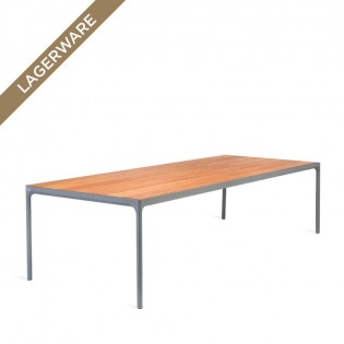 FOUR Tisch 270 x 90 cm, grey mit Bambus-Platte