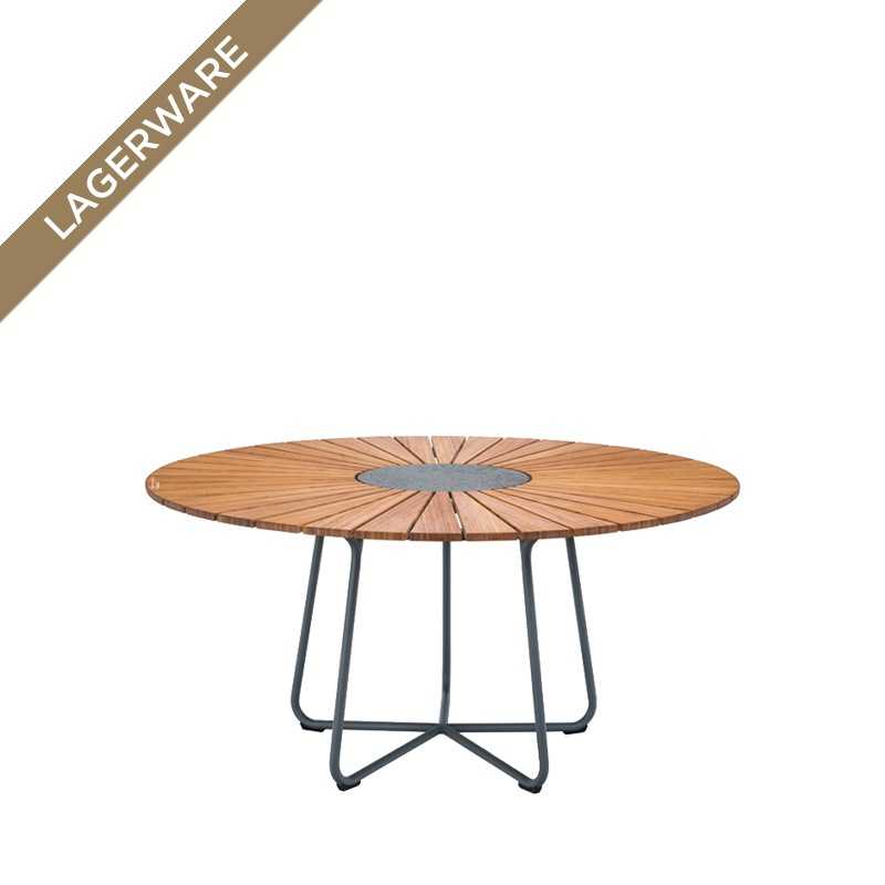 CIRCLE Tisch Ø 150 cm, Tischplatte Bambus & Granit