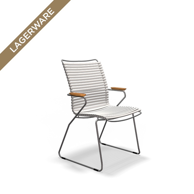 CLICK Armlehnstuhl mit hoher Lehne, Muted White